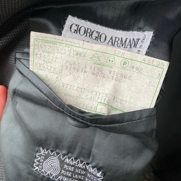 Vintage 100% Wool Giorgio Armani Jacket Black - Picture 6 of 14